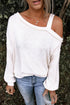 Asymmetric Dew Shoulder Long Sleeve Top